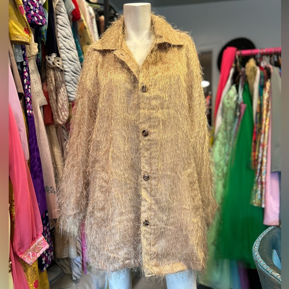 Vintage Golden Fuzzy Jacket